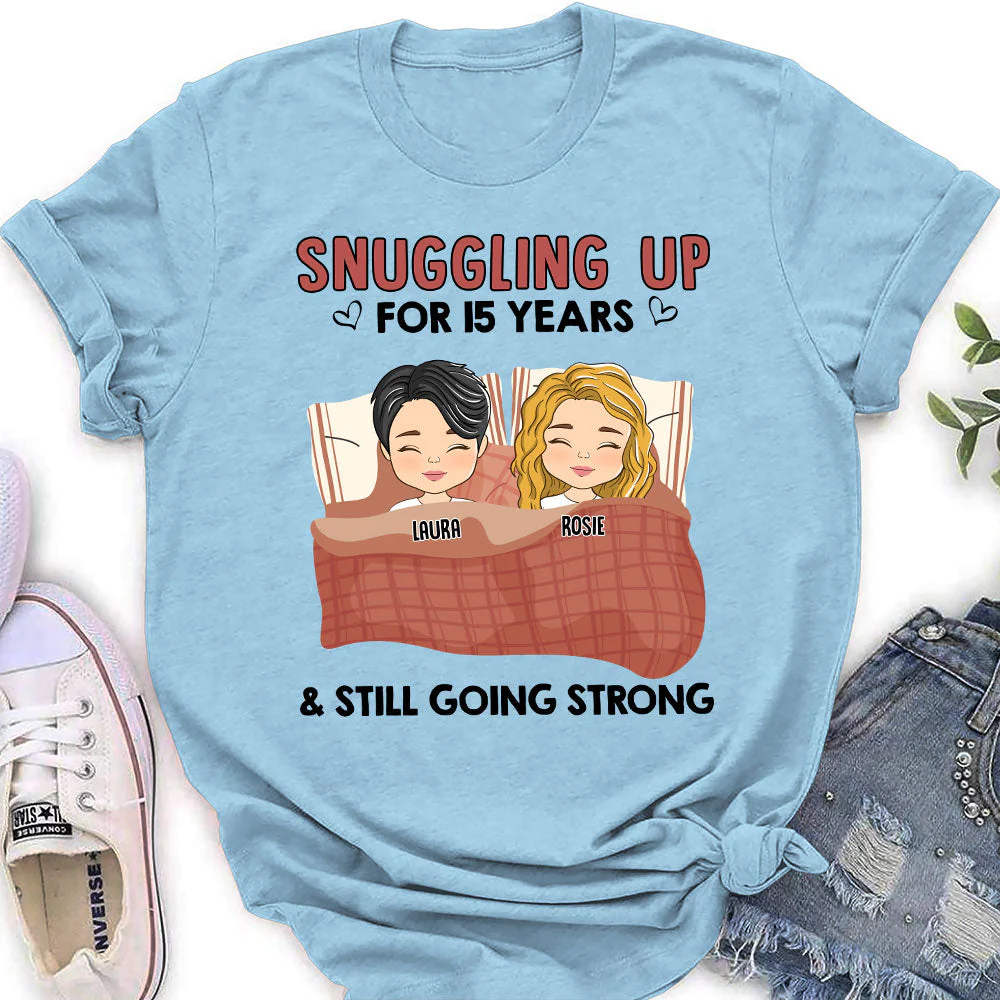 Snuggling Up - Personalized Custom Women's T-shirt - Image 3