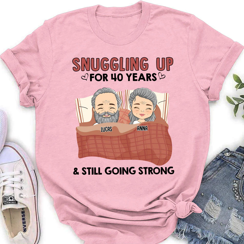 Snuggling Up - Personalized Custom Women's T-shirt - Image 4
