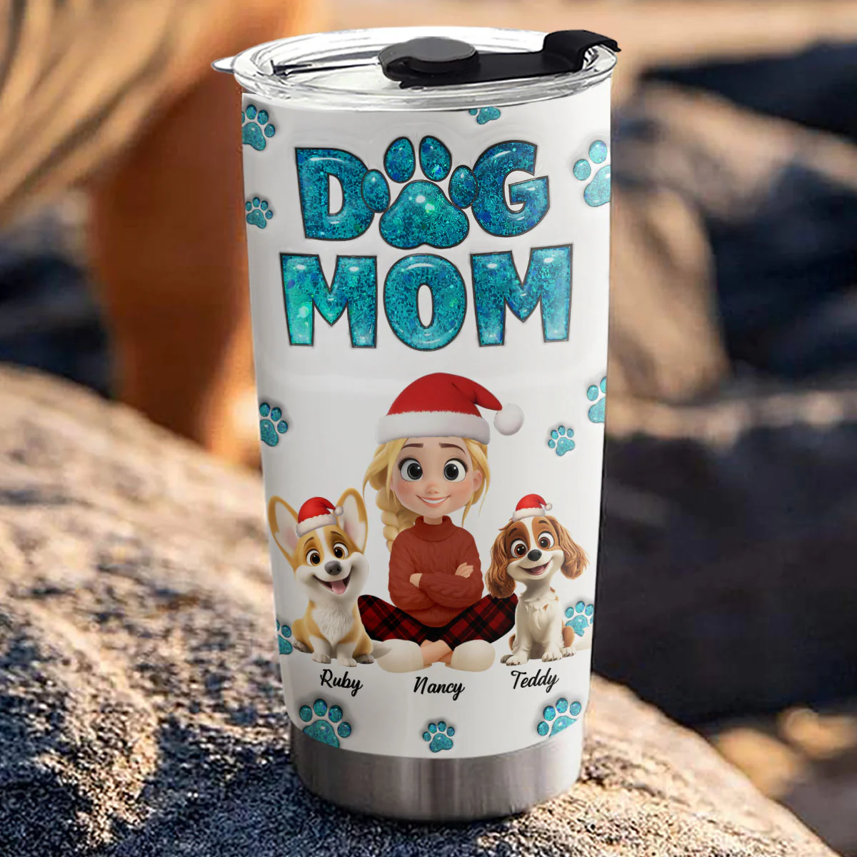 So Far The Best Mom - Personalized Custom 3D Inflated Effect Tumbler - Image 4