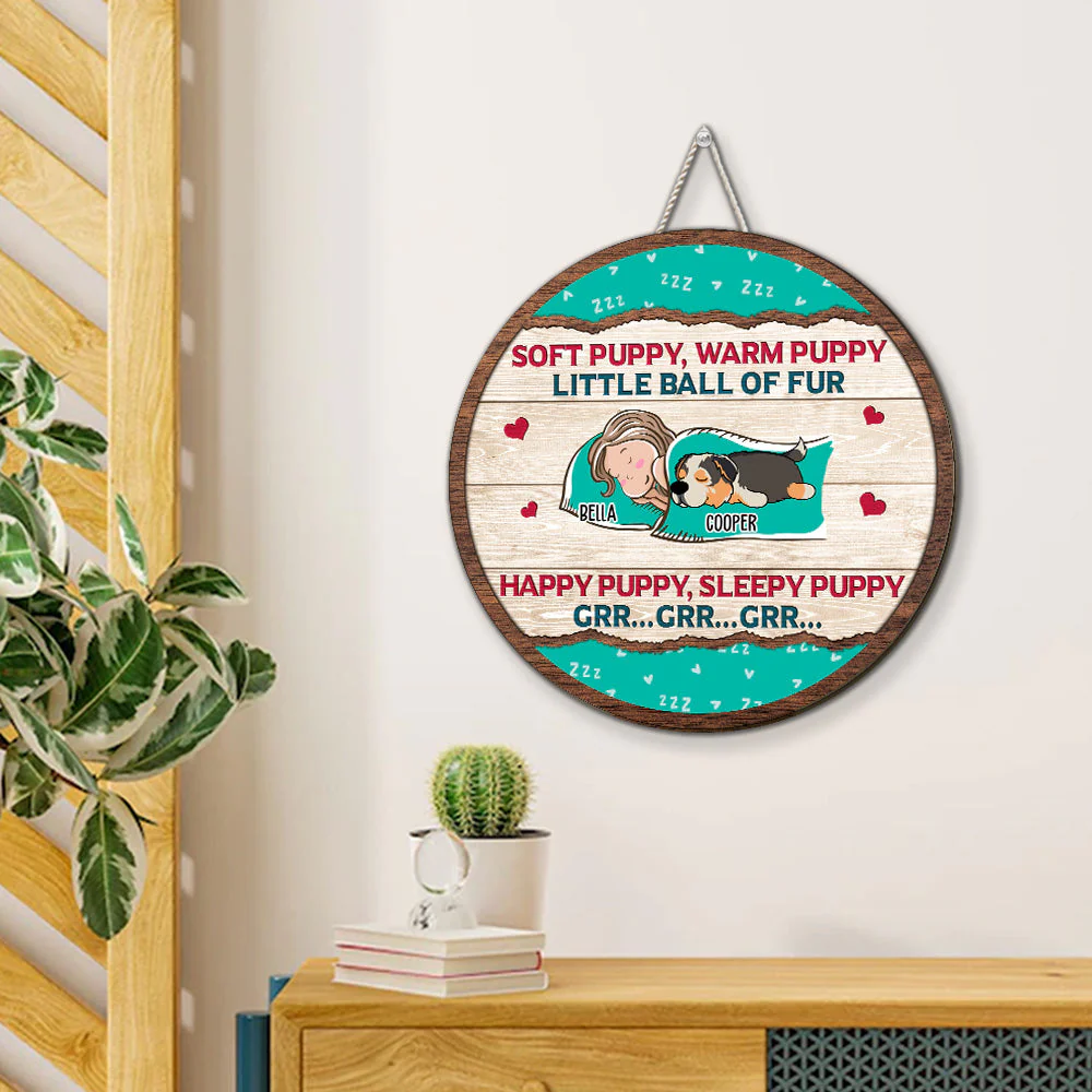 Soft Puppy - Personalized Custom Wood Sign - Image 2