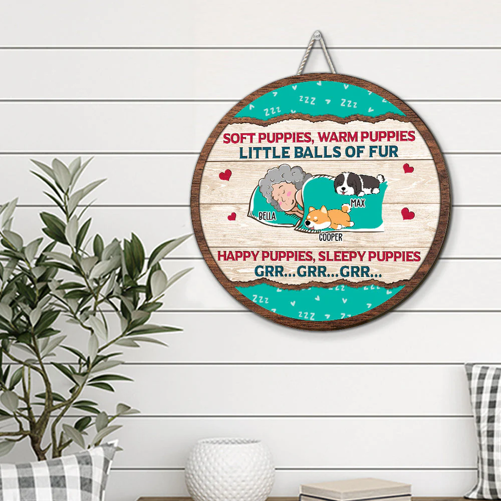 Soft Puppy - Personalized Custom Wood Sign - Image 4