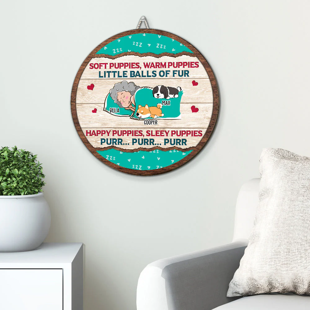 Soft Puppy - Personalized Custom Wood Sign - Image 5