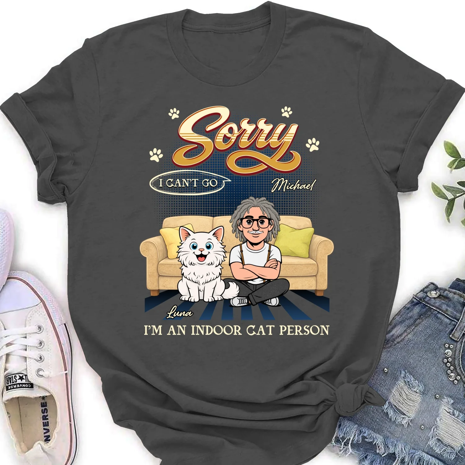 Sorry I Can't Go - Personalized Custom Women's T-Shirt - Image 9