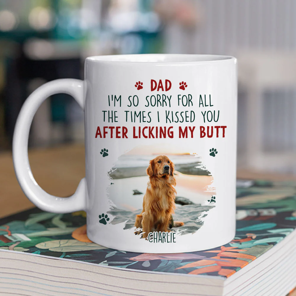 Sorry Mom Dad Cartoon Photo - Personalized Custom Coffee Mug - Image 3