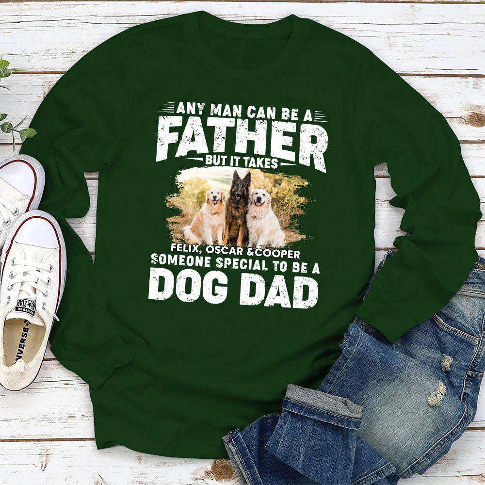 Special Dog Dad - Personalized Custom Long Sleeve T-shirt - Image 3