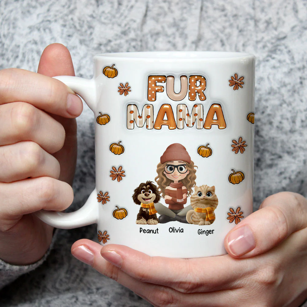 Spicy Cinnamon Fur Ver - Personalized Custom 3D Inflated Effect Mug - Image 2