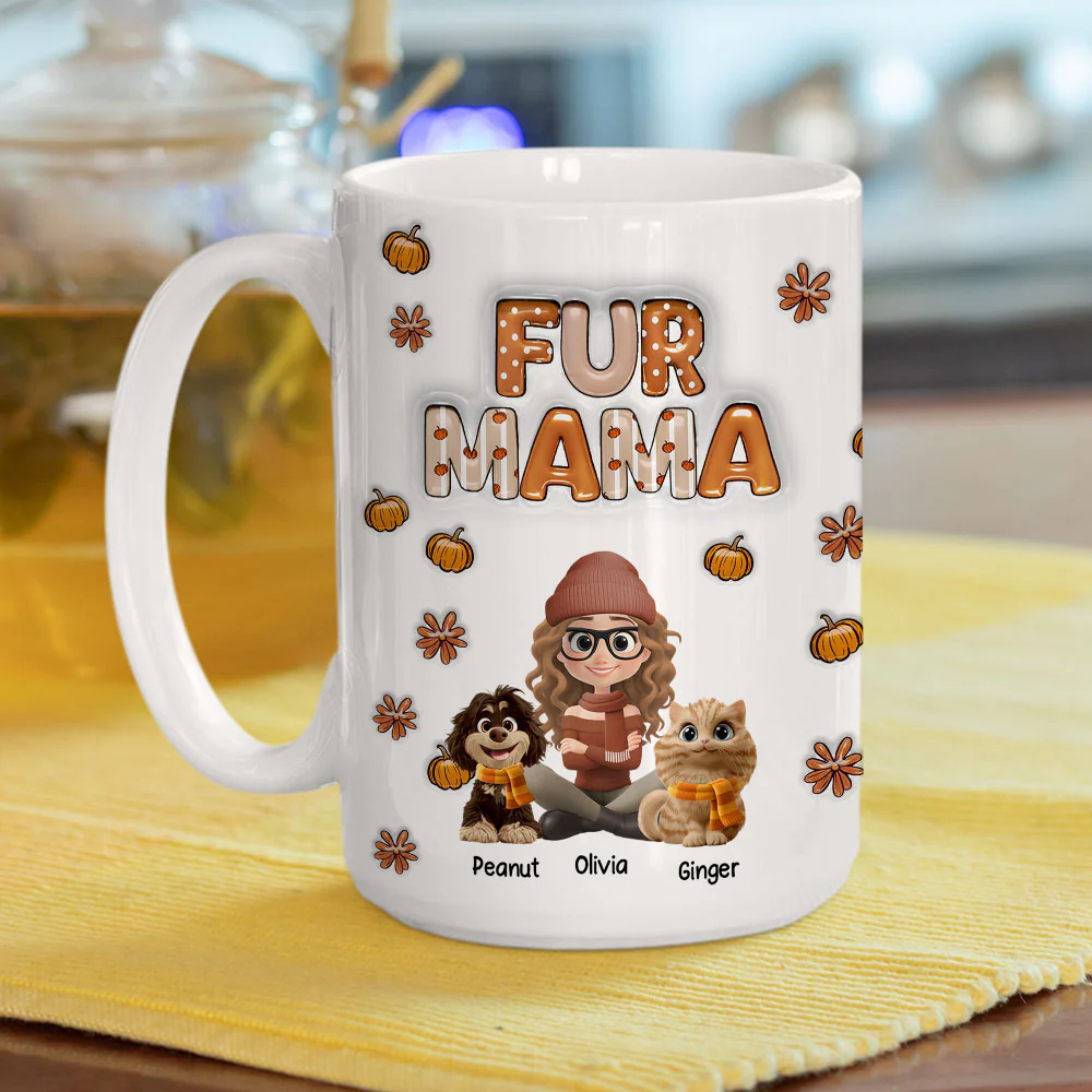 Spicy Cinnamon Fur Ver - Personalized Custom 3D Inflated Effect Mug - Image 5