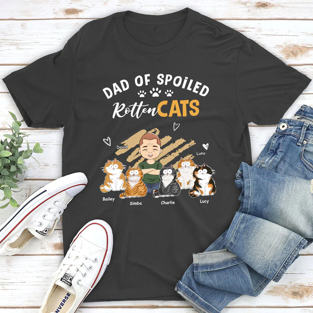 Spoiled Cats Funny - Personalized Custom Unisex T-shirt - Image 6