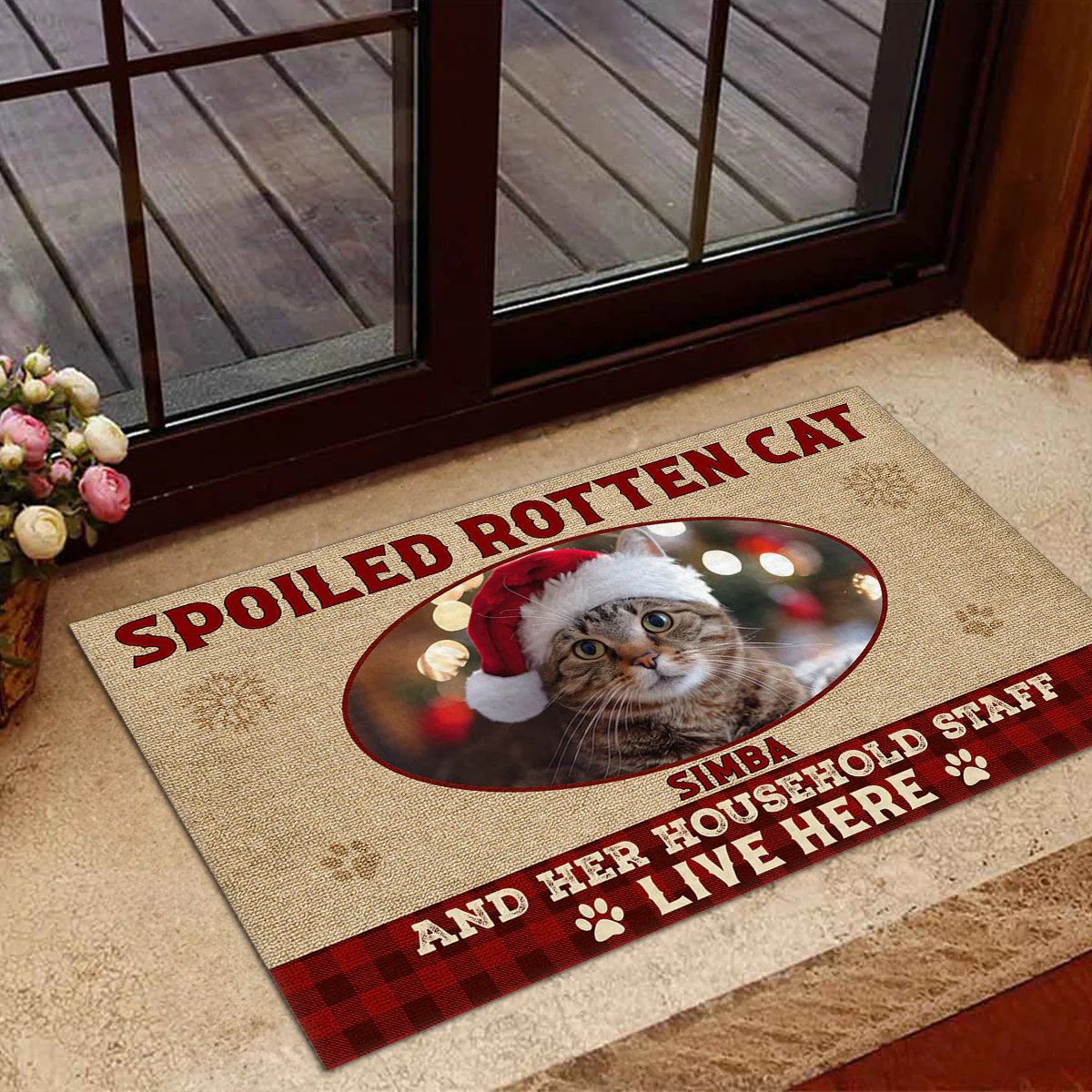 Spoiled Cats Live Under The Chimney Photo - Personalized Custom Doormat - Image 2