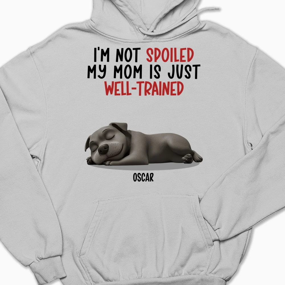Spoiled Dog And Well Trained Dad Mom Cartoon -Personalized Custom Hoodie - Image 5