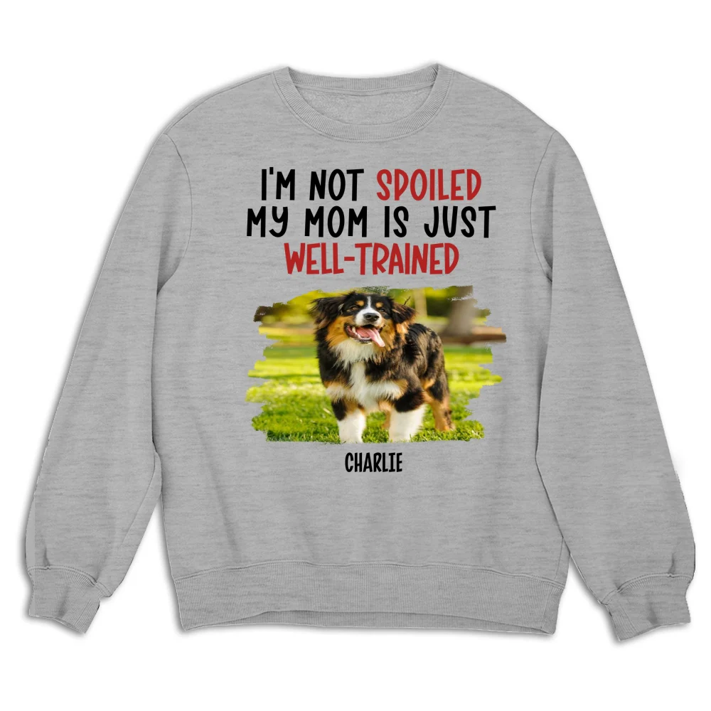 Spoiled Dog And Well Trained Dad Mom Cartoon Photo - Personalized Custom Sweatshirt - Image 6