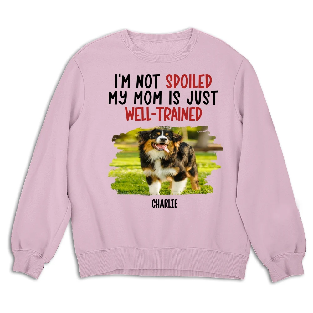 Spoiled Dog And Well Trained Dad Mom Cartoon Photo - Personalized Custom Sweatshirt - Image 7