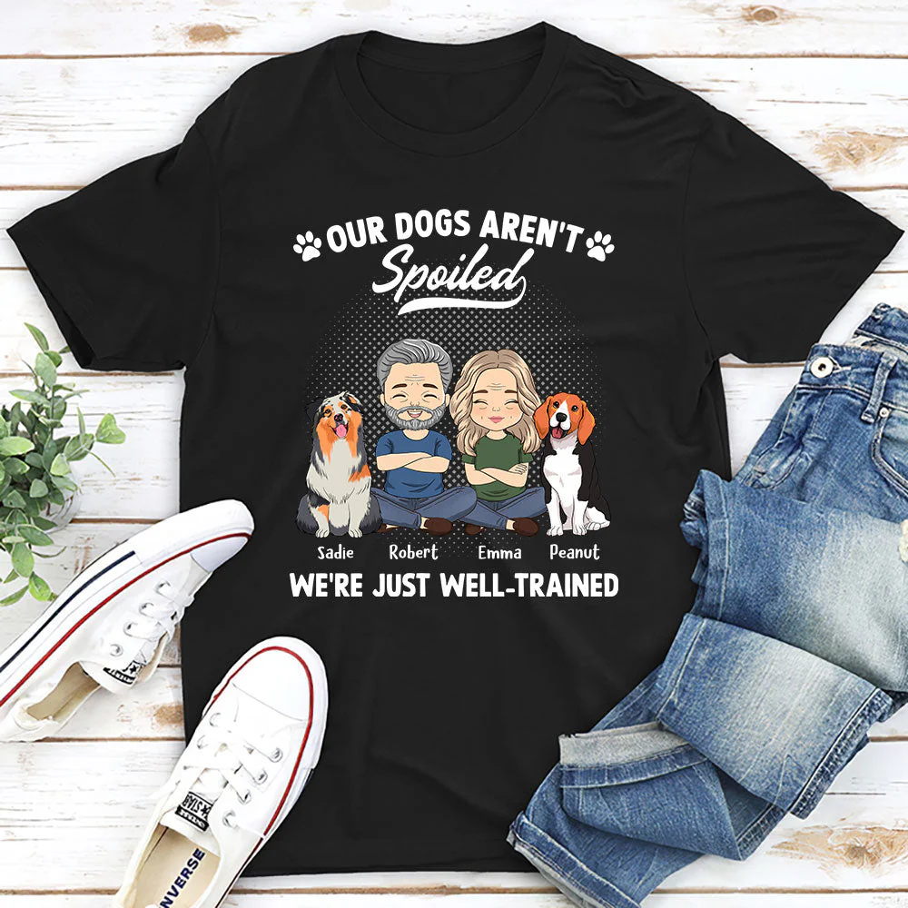Spoiled Dog Couple - Personalized Custom Unisex T-shirt - Image 2