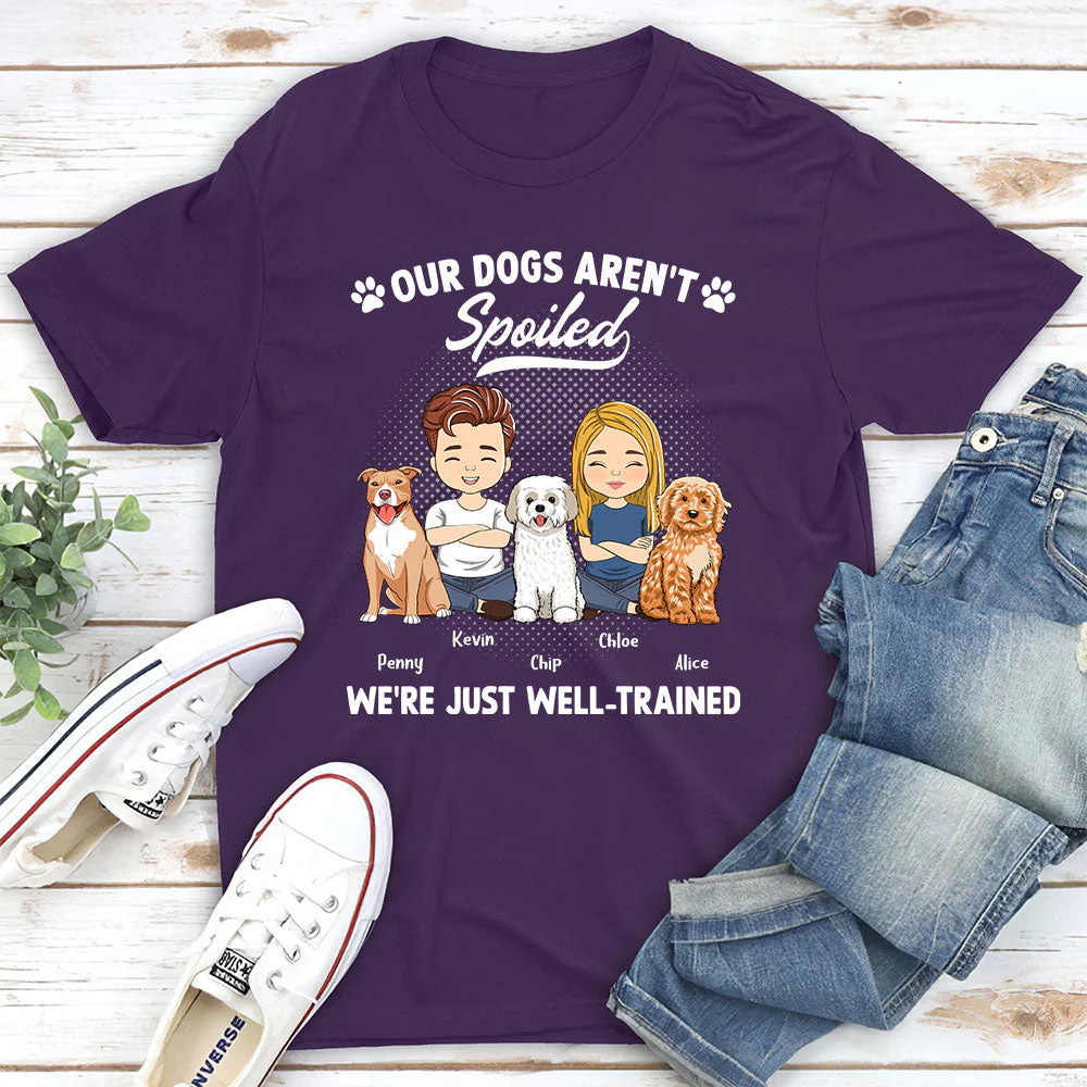 Spoiled Dog Couple - Personalized Custom Unisex T-shirt - Image 3