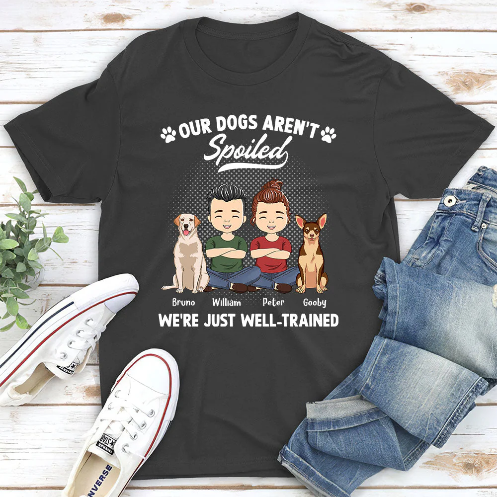 Spoiled Dog Couple - Personalized Custom Unisex T-shirt - Image 4