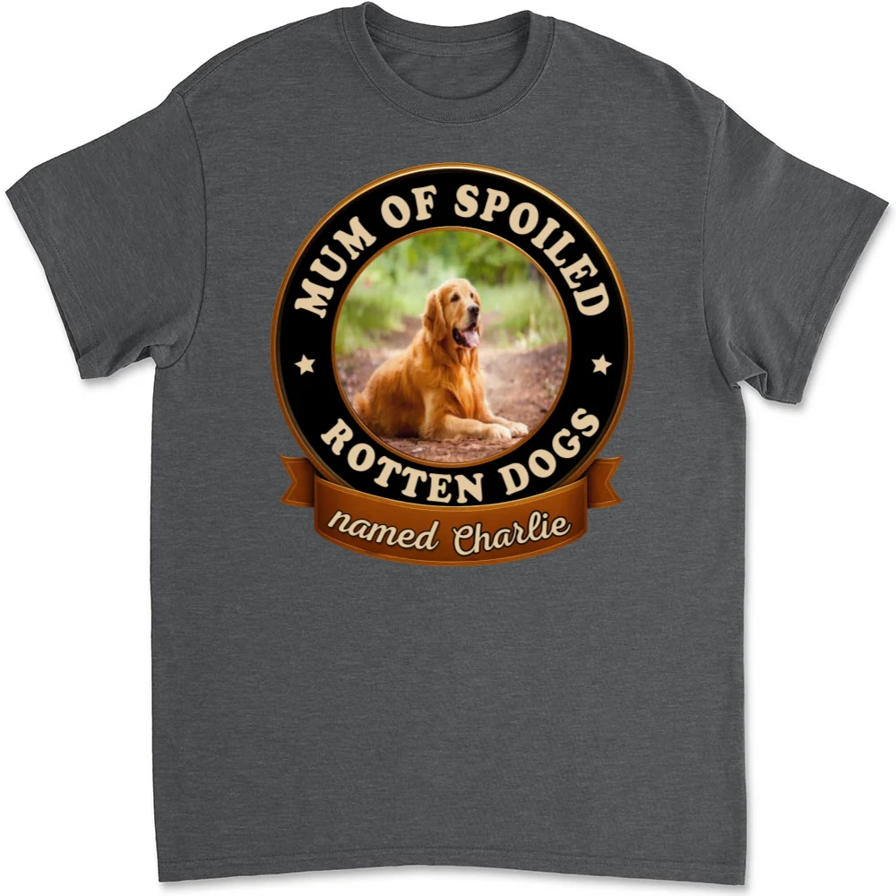 Spoiled Dog Photo - Personalized Custom Unisex T-Shirt - Image 6
