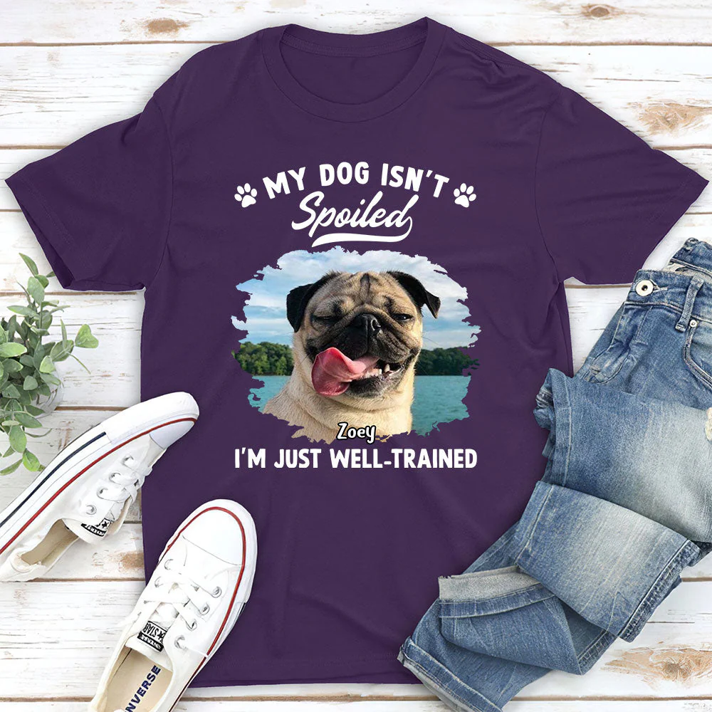 Spoiled Dog Photo - Personalized Custom Unisex T-shirt - Image 3