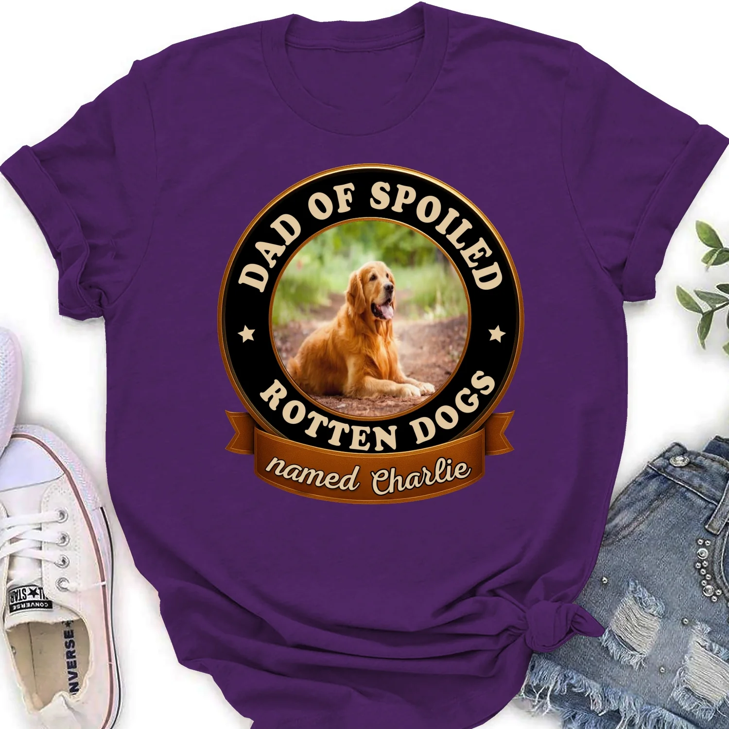 Spoiled Dog Photo - Personalized Custom Women T-Shirt - Image 6