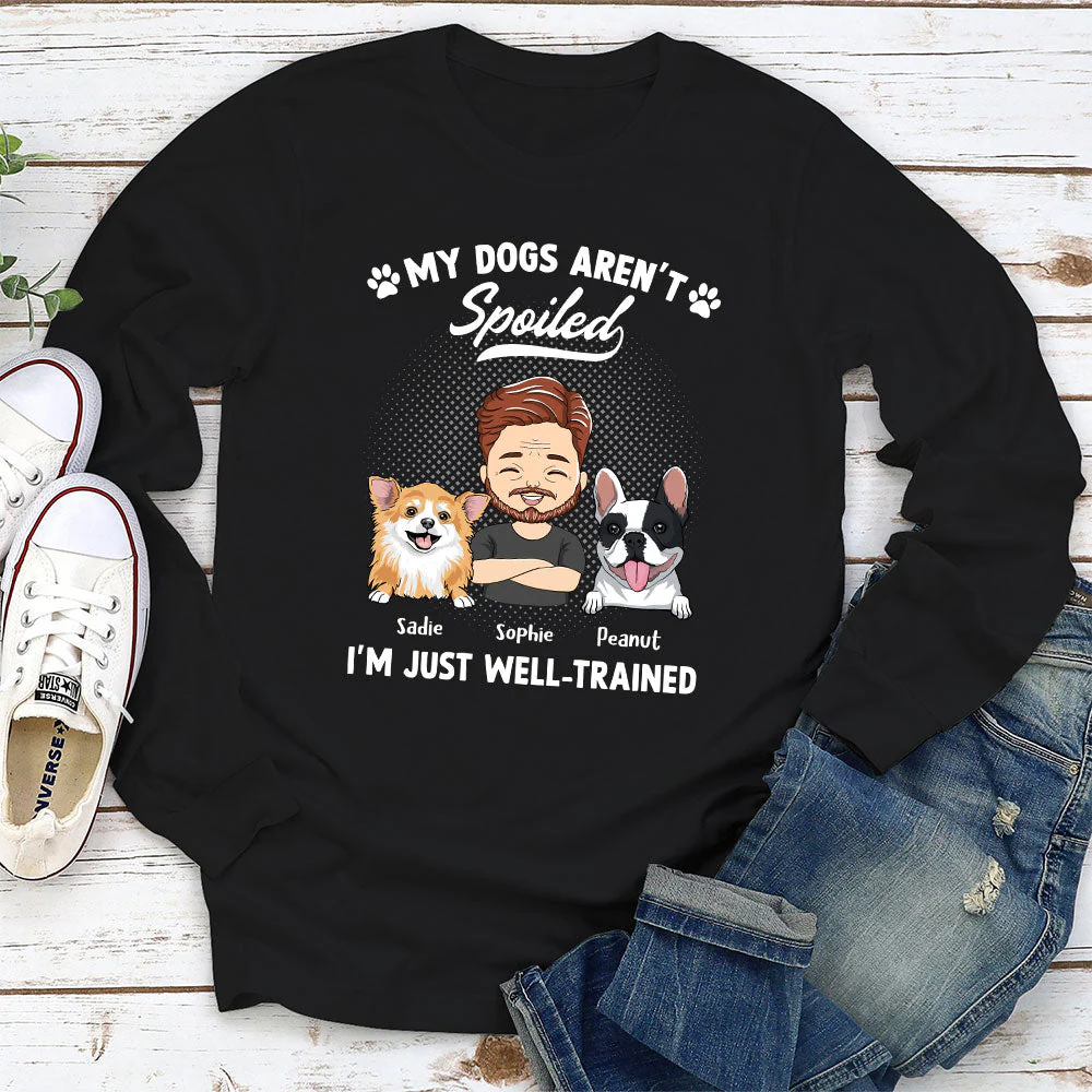 Spoiled Dog Portrait  - Personalized Custom Long Sleeve T-shirt - Image 2