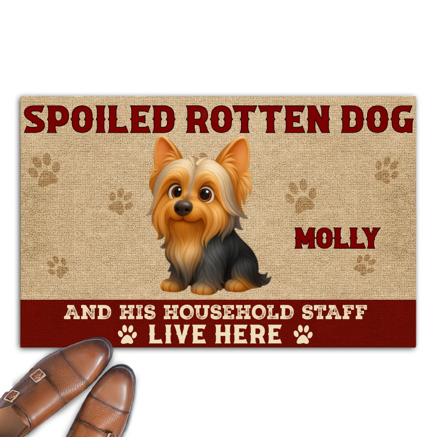 Spoiled Dogs Actually Live Here - Personalized Custom Doormat - Image 6