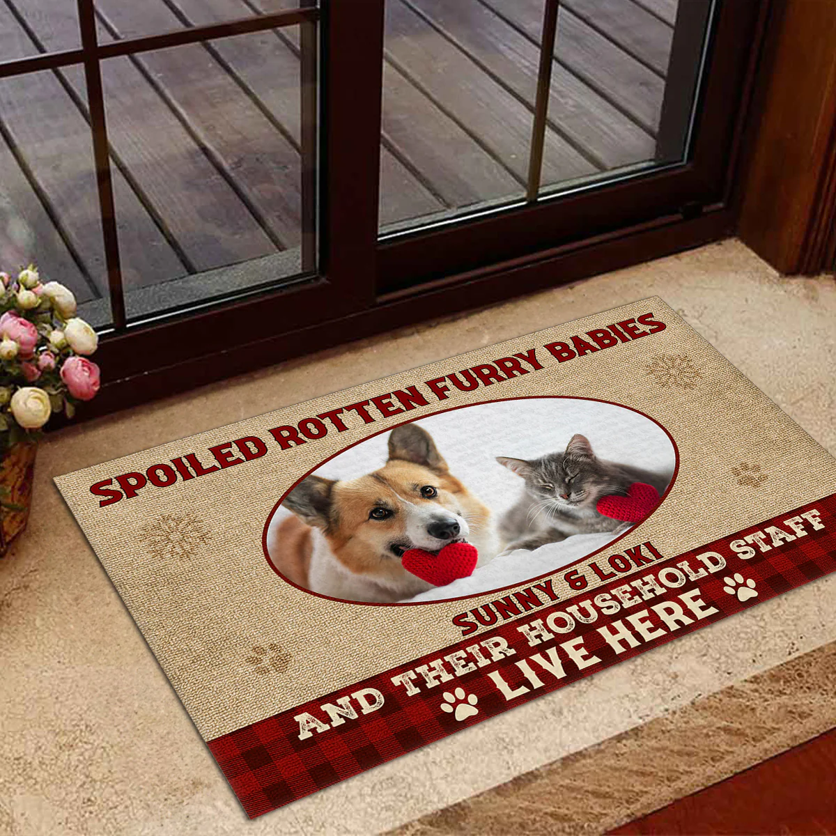 Spoiled Ones Live Under The Chimney Photo - Personalized Custom Doormat - Image 2