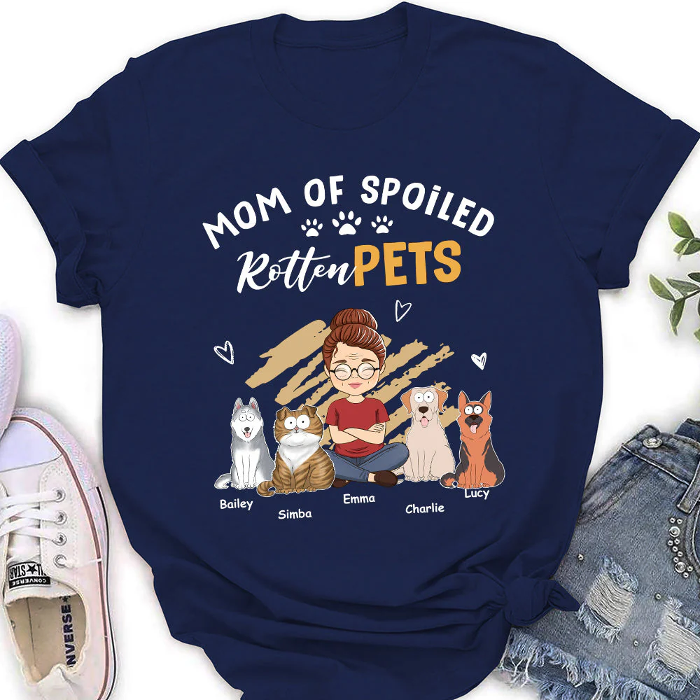 Spoiled Pets Funny - Personalized Custom Women's T-shirt - Image 2