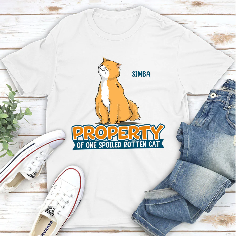 Spoiled Rotten Cats - Personalized Custom Unisex T-shirt - Image 2