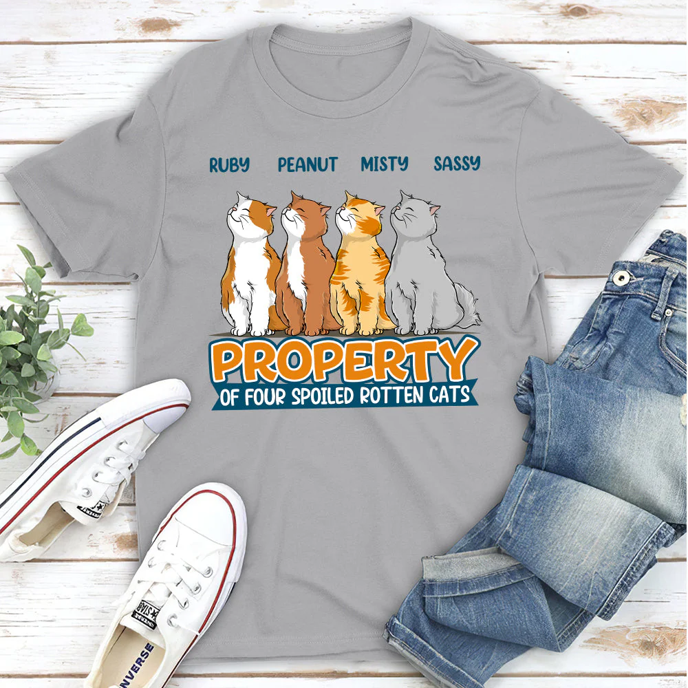Spoiled Rotten Cats - Personalized Custom Unisex T-shirt - Image 5