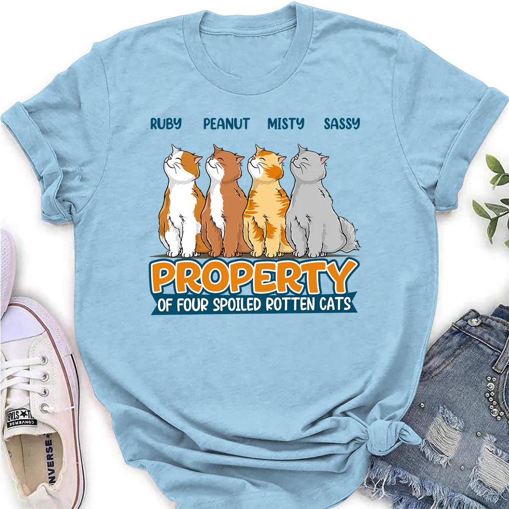 Spoiled Rotten Cats - Personalized Custom Women's T-shirt - Image 3