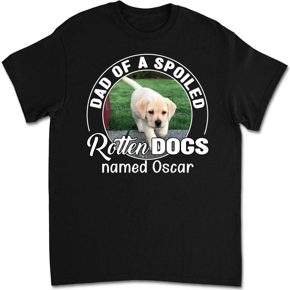 Spoiled Rotten Dog Chibi Cartoon Photo - Personalized Custom Unisex T-shirt - Image 6