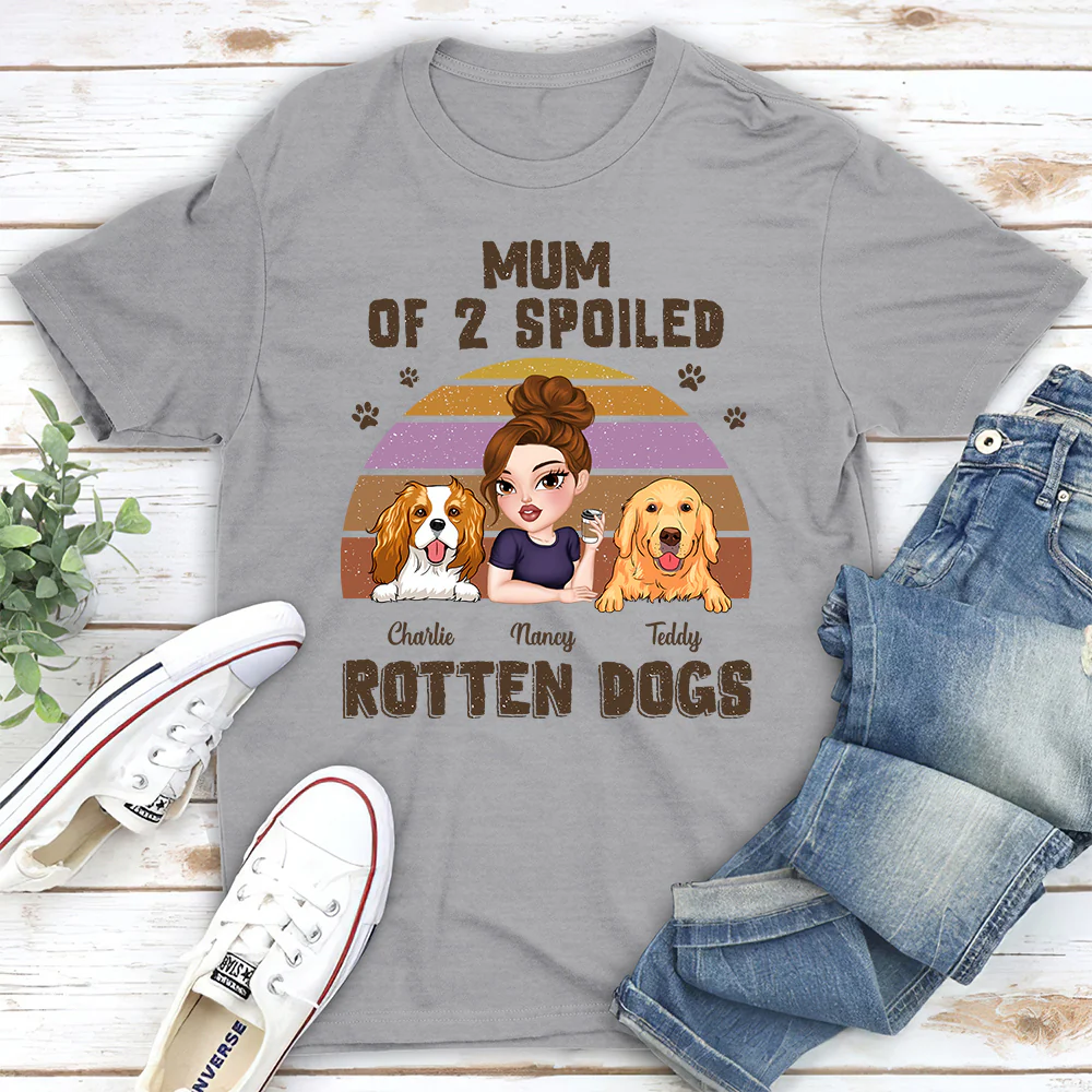 Spoiled Rotten Dogs Version 2 - Personalized Custom Unisex T-shirt - Image 3