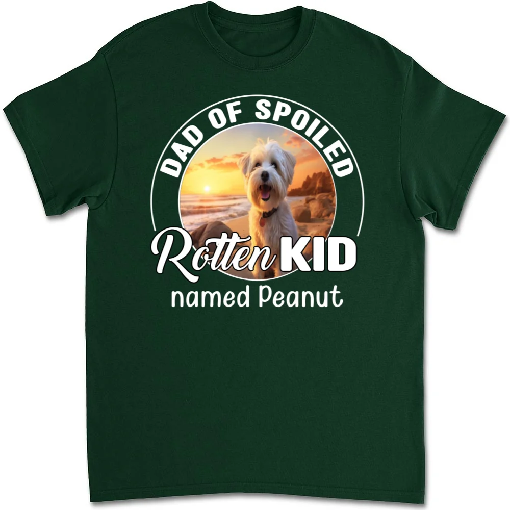Spoiled Rotten Pet Chibi Cartoon Photo - Personalized Custom Unisex T-shirt - Image 9