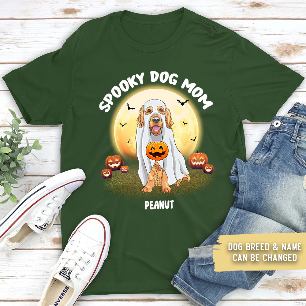 Spooky Dog Mom - Personalized Custom Unisex T-shirt - Image 4