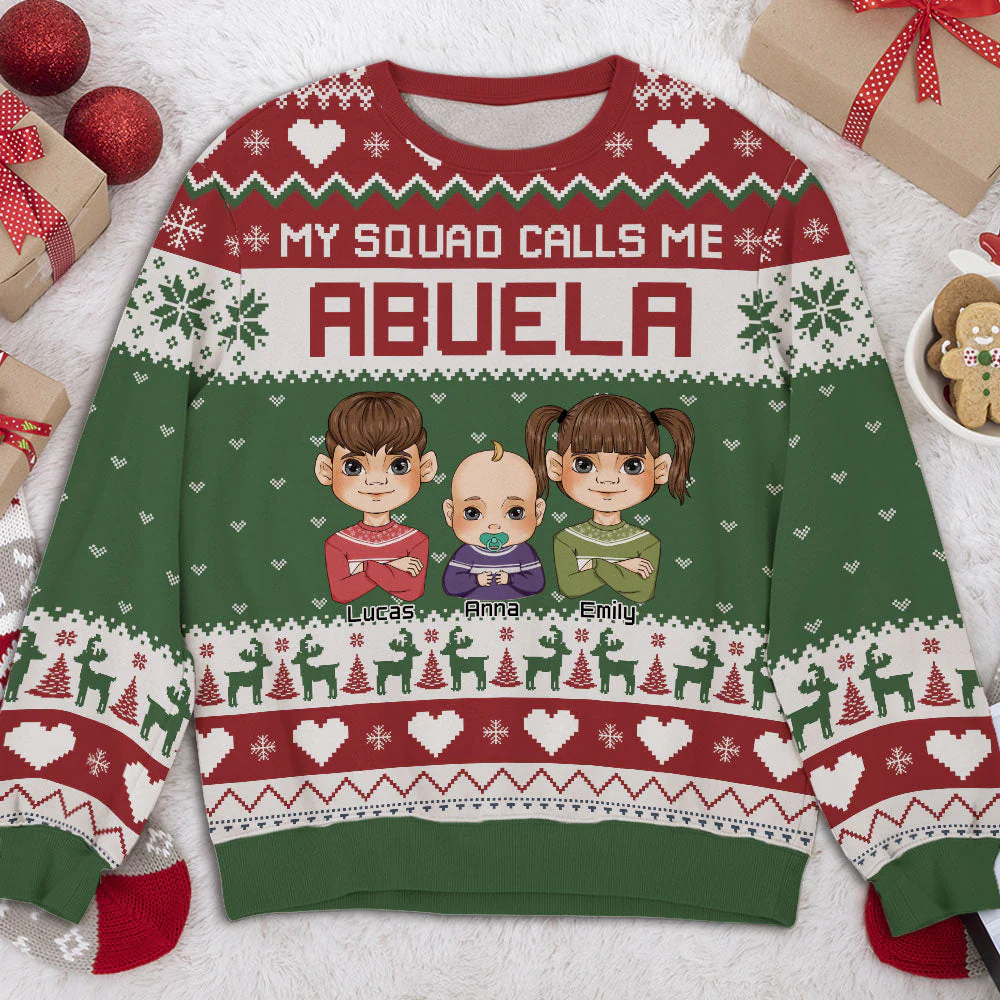 Squad Call Me Nana - Personalized Custom All-Over-Print Sweatshirt - Image 3