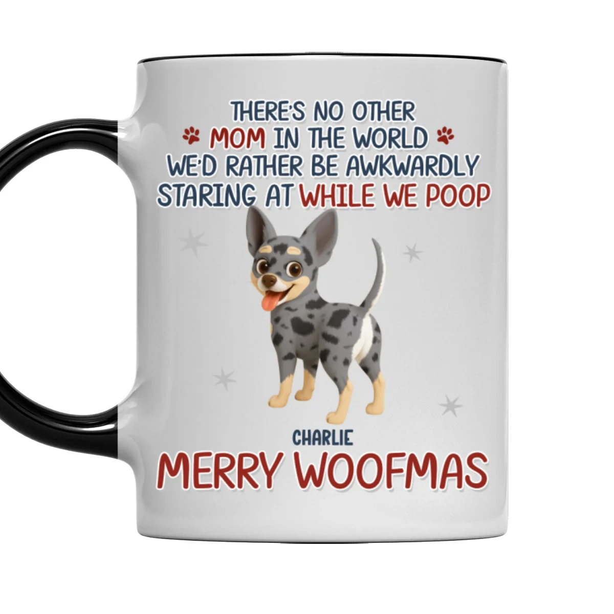 Staring At When I Poop Dog Butt - Personalized Custom Accent Mug - Image 5