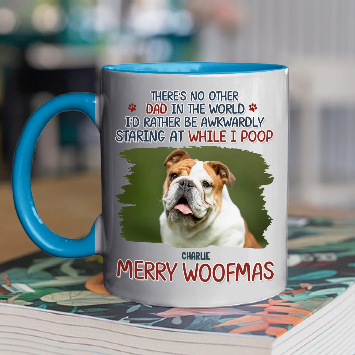 Staring At When I Poop Dog Butt Photo - Personalized Custom Accent Mug - Image 2