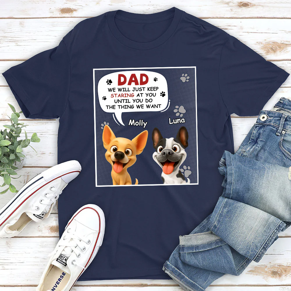 Staring At You Cartoon - Personalized Custom Unisex T-shirt - Image 2