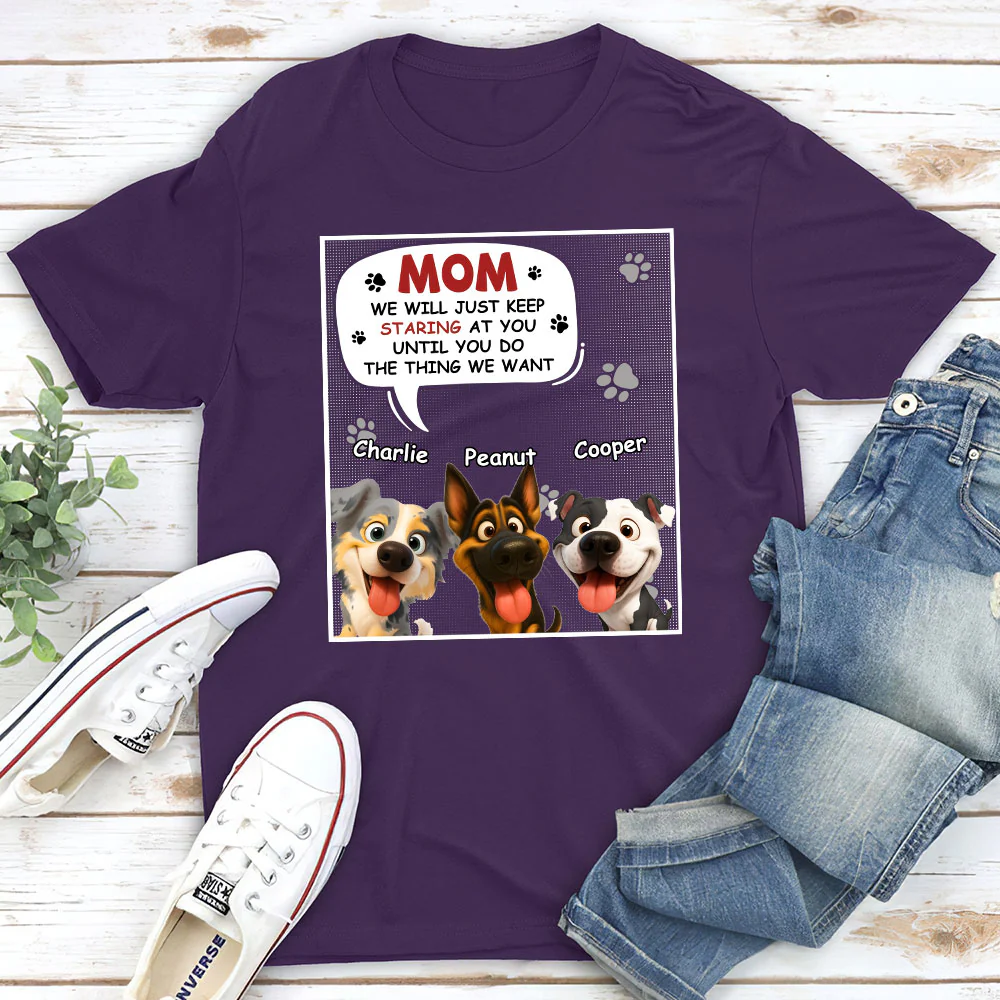 Staring At You Cartoon - Personalized Custom Unisex T-shirt - Image 3