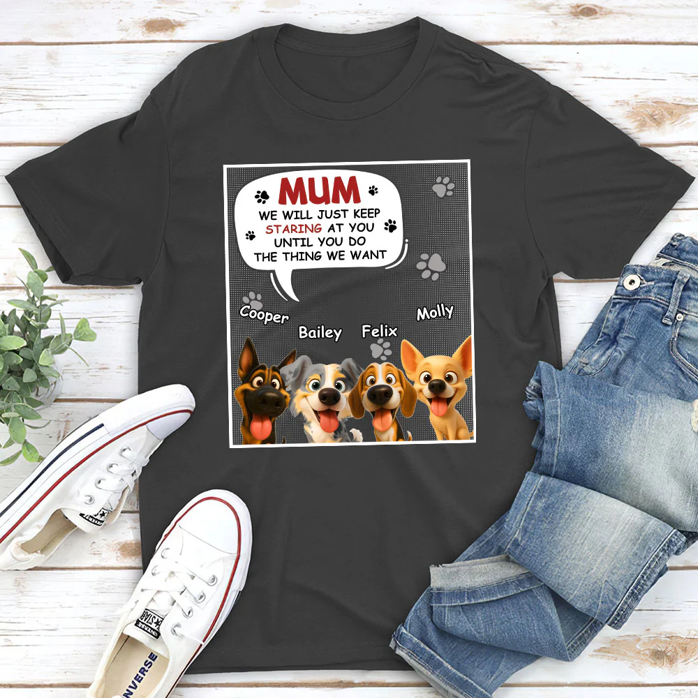 Staring At You Cartoon - Personalized Custom Unisex T-shirt - Image 4