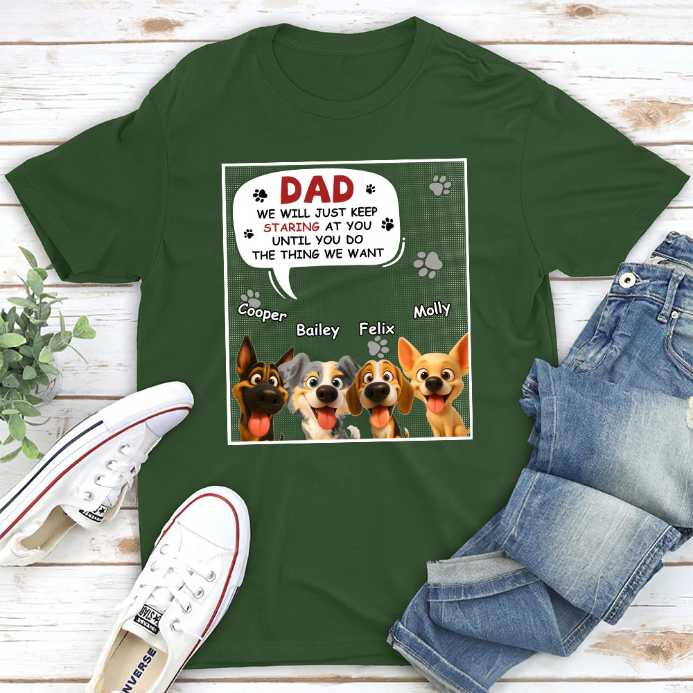 Staring At You Cartoon - Personalized Custom Unisex T-shirt - Image 5