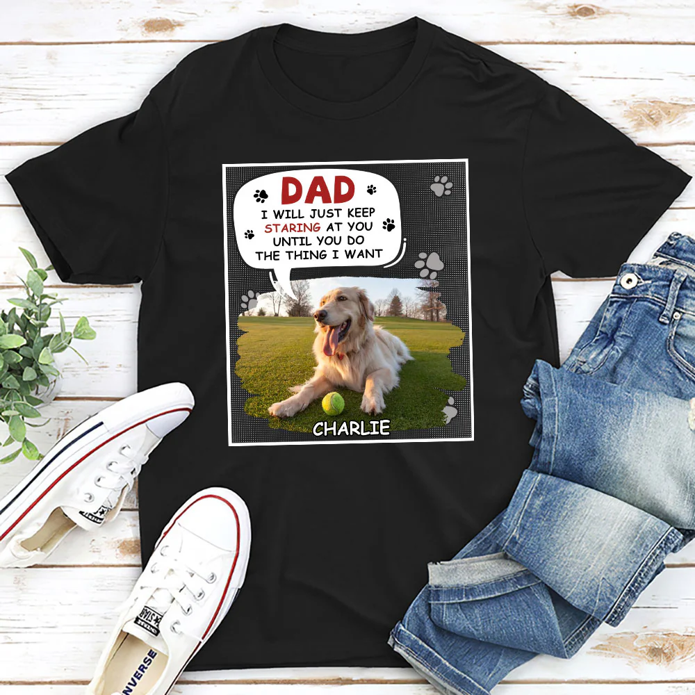 Staring At You Cartoon Photo - Personalized Custom Unisex T-shirt