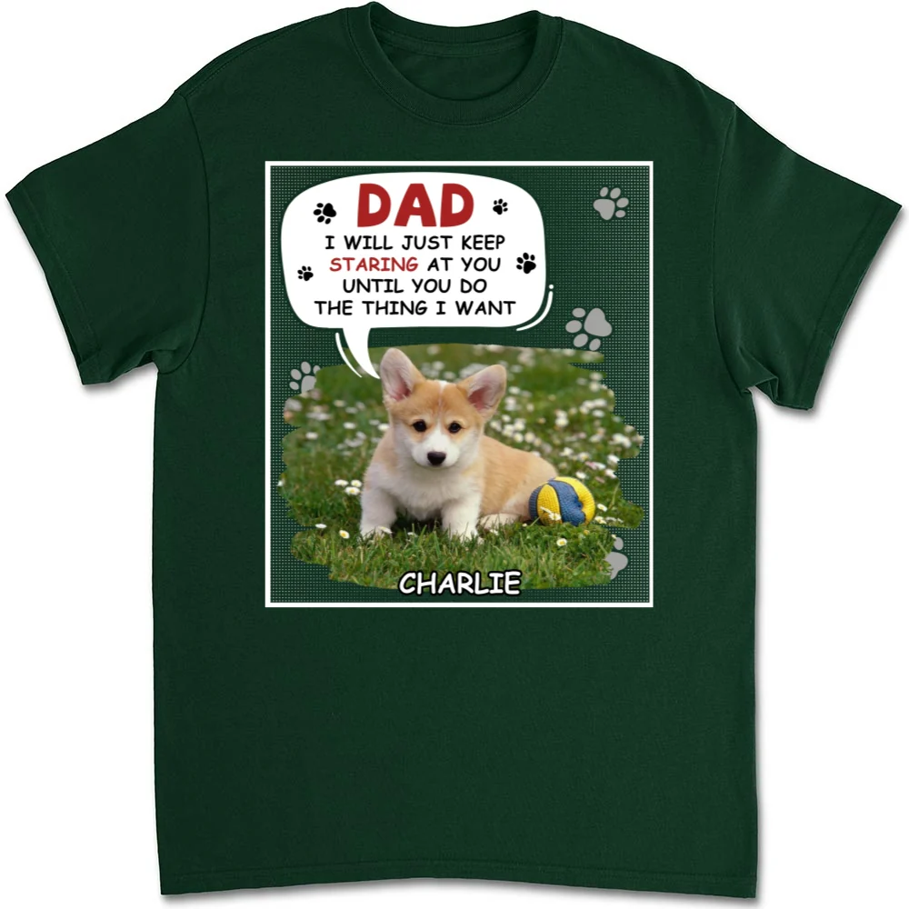 Staring At You Cartoon Photo - Personalized Custom Unisex T-shirt - Image 6