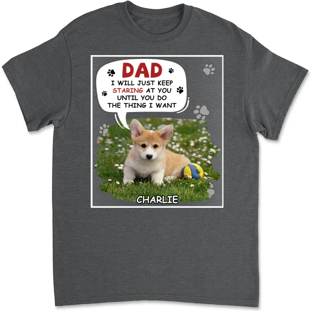 Staring At You Cartoon Photo - Personalized Custom Unisex T-shirt - Image 8