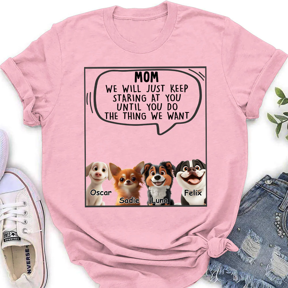 Staring At You Everytime - Personalized Custom Women's T-Shirt - Image 5