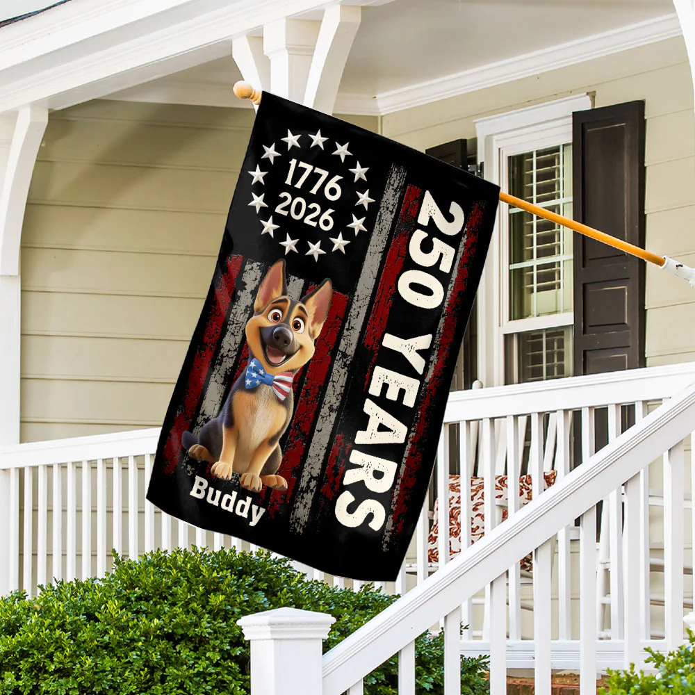 Stars Stripes And Tail Wags - Personalized Custom Flag - Image 5