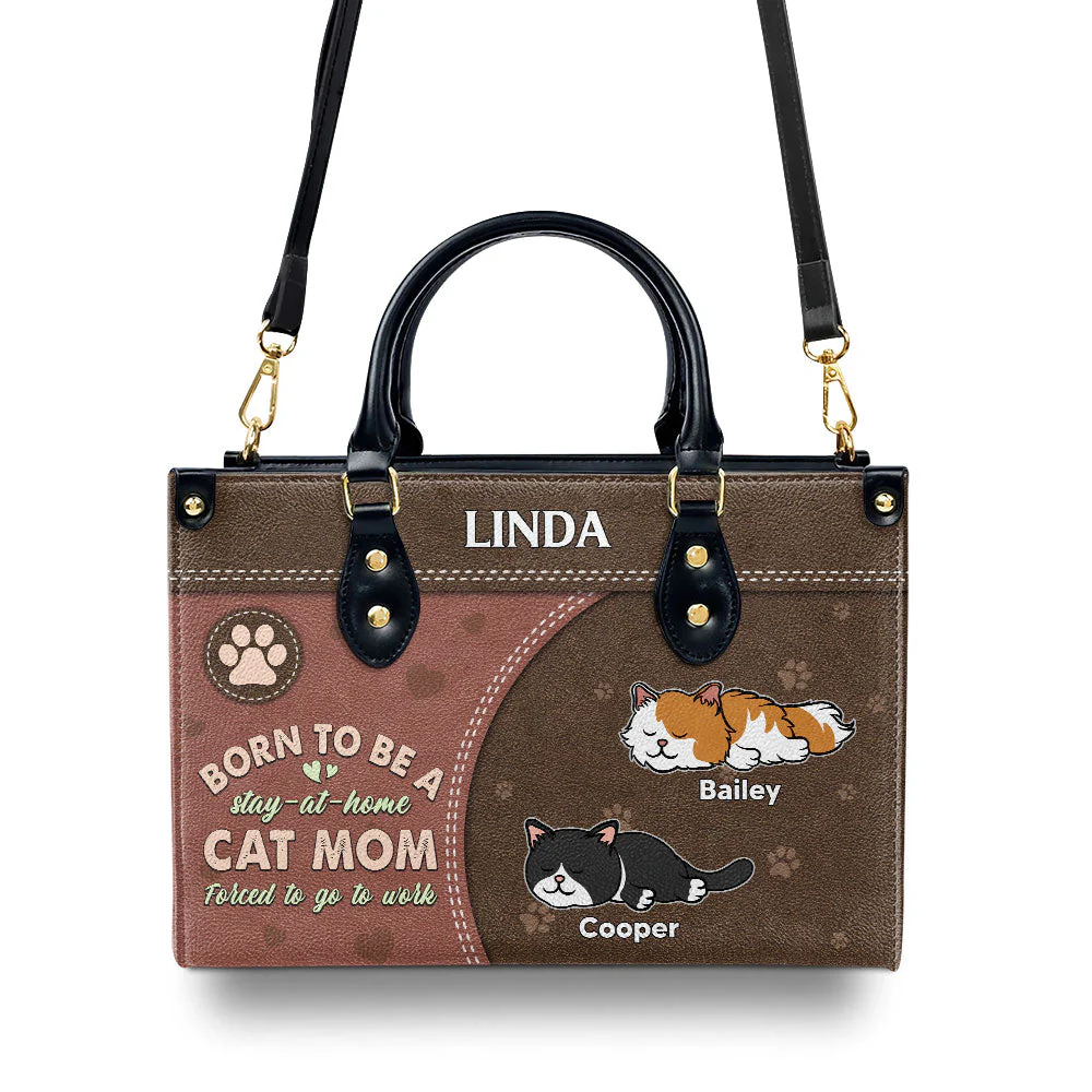 Stay At Home Dog Mom - Personalized Custom Leather Bag - Image 2