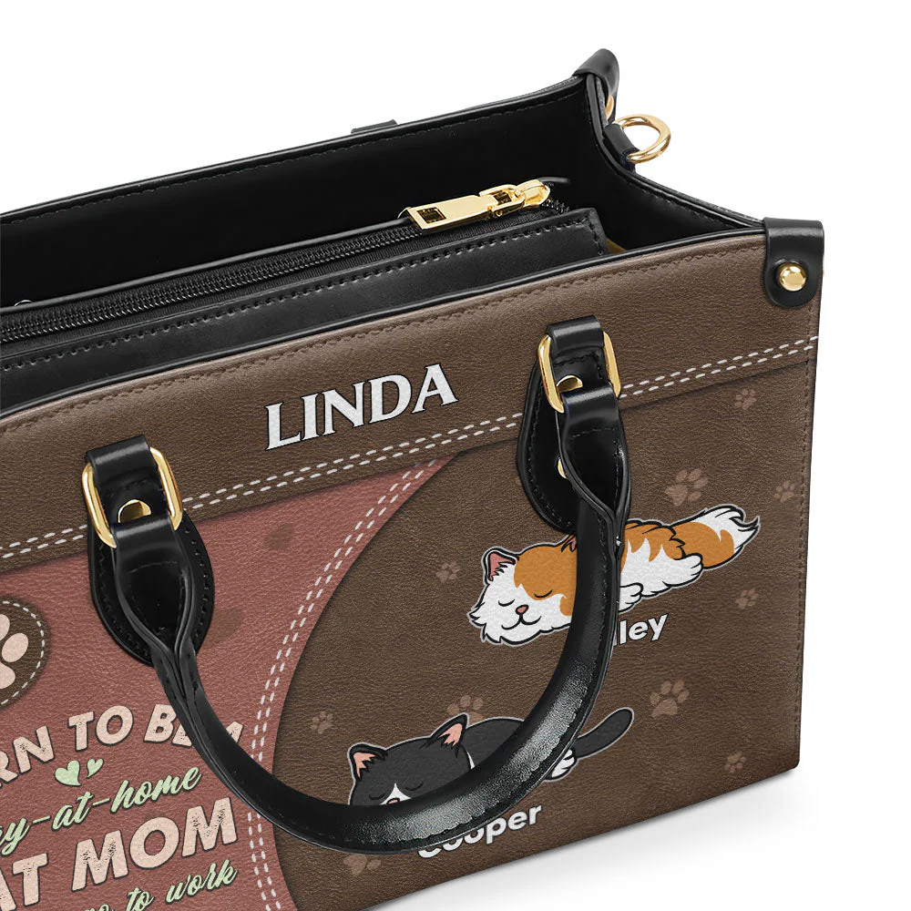 Stay At Home Dog Mom - Personalized Custom Leather Bag - Image 3