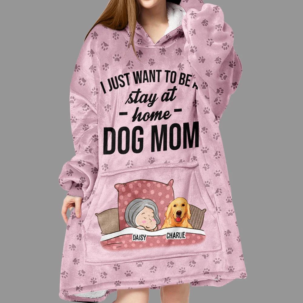 Stay At Home - Personalized Custom Blanket Hoodie
