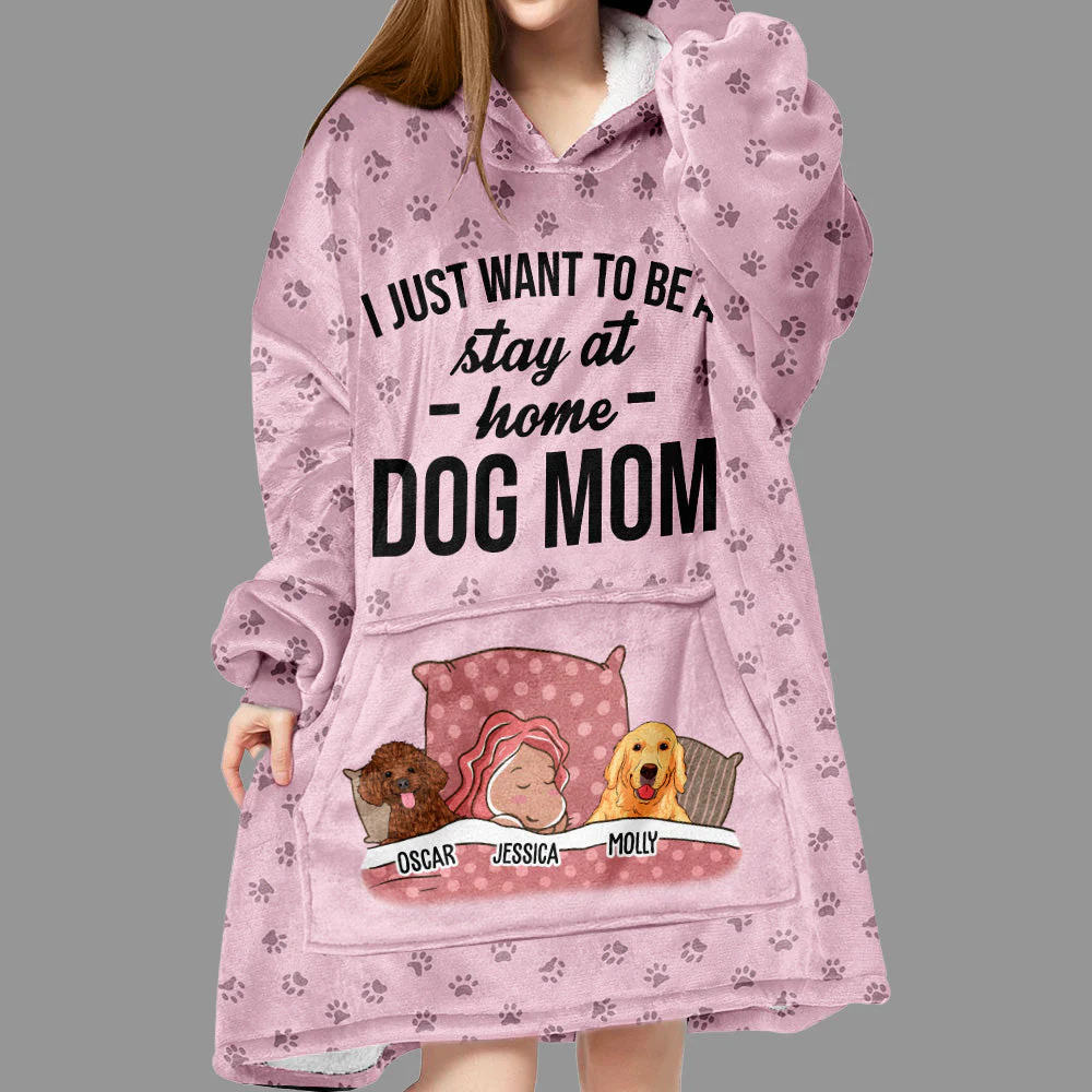 Stay At Home - Personalized Custom Blanket Hoodie - Image 2
