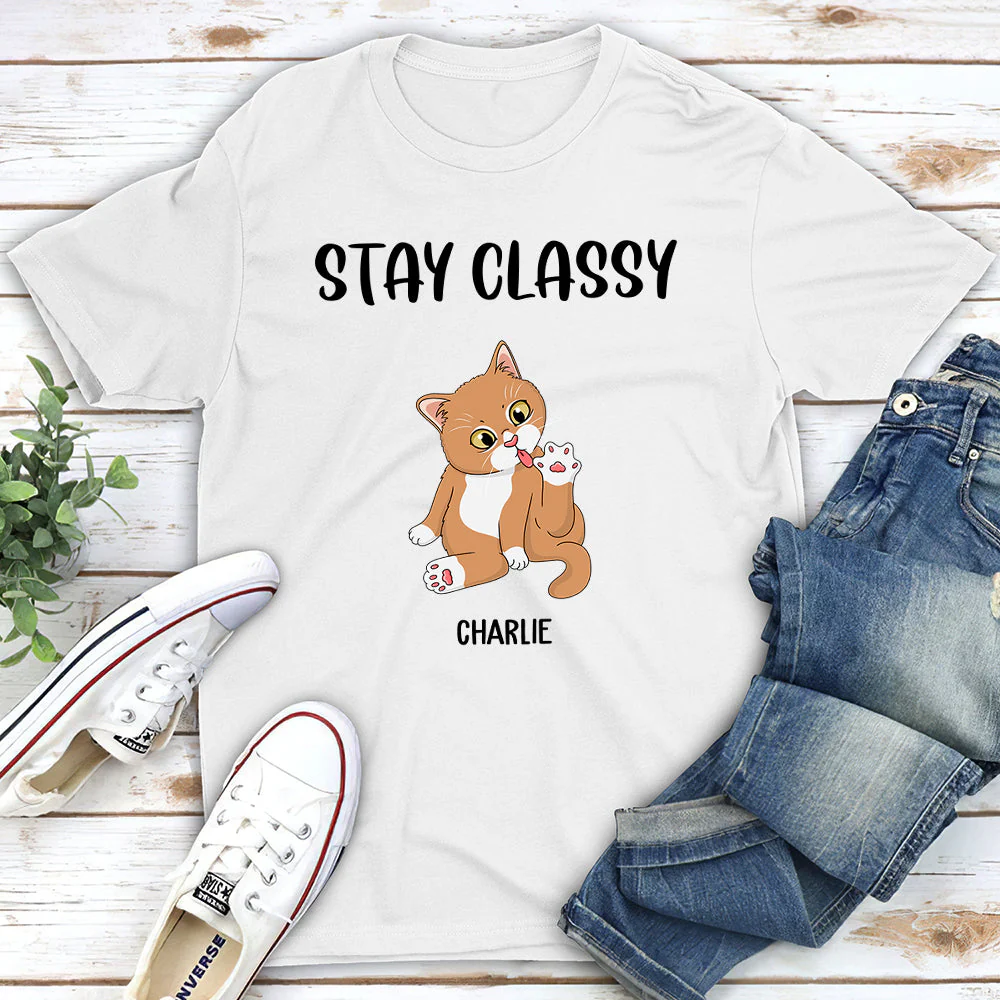 Stay Classy - Personalized Custom Unisex T-shirt - Image 2